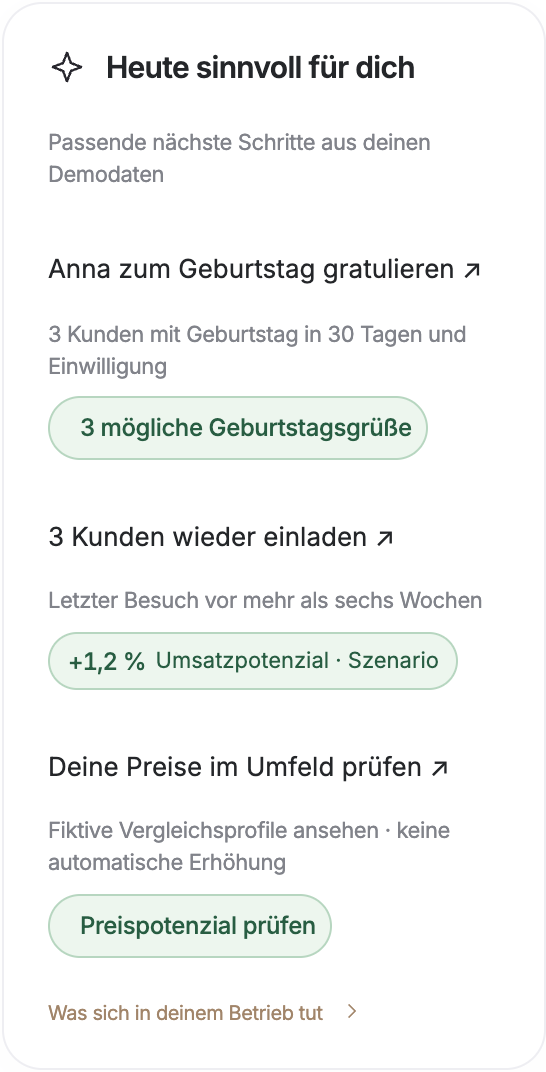 Die nächsten Schritte aus dem Demobetrieb